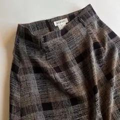 used レトロ チェック ロングスカート 古着 ヴィンテージ vintage