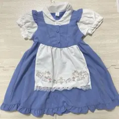 美女と野獣 ベル風 ワンピース ドレス エプロン柄 100