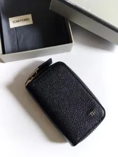 新品未使用 TOMFORD レザー ミニウォレット 財布 ブラックのサムネイル