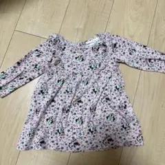 ミニーマウス プリント ワンピース ピンク