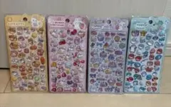 硬いシール　立体　平成女子　つやぷく　3Dシール 4枚セット