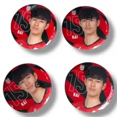 バレーボール 男子日本代表 甲斐優斗 缶バッチ 4個セット 龍神【匿名配送】