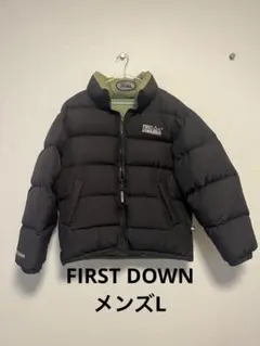 FIRSTDOWN ブラック リバーシブル　ダウンジャケット　メンズL
