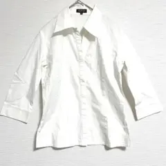 INDIVI 7分袖 ホワイト シャツ サイズ36 Aライン 仕事用 スーツ