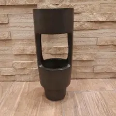 昭和レトロ　花器 華道具 水盤 高足 池坊　フラワーベース 生け花