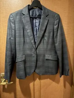 ORIHICA グレー チェック柄 テーラードジャケット&スカートスーツ