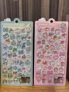 ボンボンドロップシール クマ ウサギ