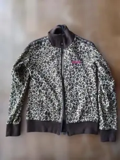 adidas ヒョウ柄 ジップアップジャケット M