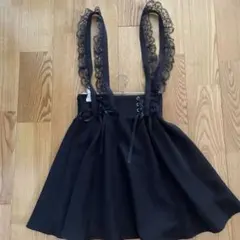 フレアスカート スカート 膝丈 地雷系 量産 かわいい 黒 レディース