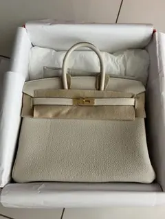 HERMES エルメス バーキン25 クレ トゴ ゴールド金具 W刻