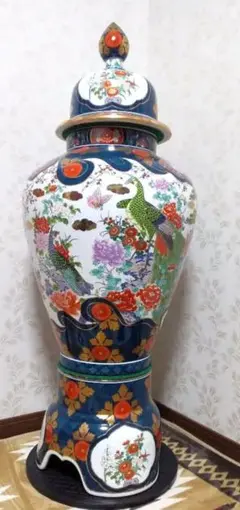 有田焼 山徳窯 染付 細密絵 大花瓶 壷 大壺 花入 花瓶 有田焼 山徳窯 染付 細密絵 大花瓶 壷 大壺 花入 花瓶