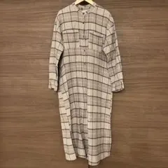 グローバルワーク トップス チェック柄 ロングシャツ ワンピース