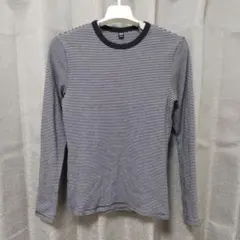 ユニクロ ソフトリブT/長袖/ボーダー