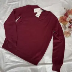 【新品タグ付】UNIQLO カシミヤ100% Vネックセーター S