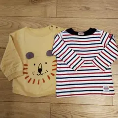 長袖Tシャツ２枚セット 90サイズ ミキハウス・西松屋