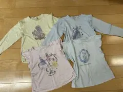 ディズニープリンセス Tシャツ 長袖カットソー　4枚セット 120cm