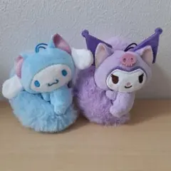 サンリオキャラクターズ　平成ふわふわ尻尾　シナモロール　クロミ