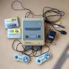 【ジャンク品】Nintendo スーパーファミコン(ゲームソフト２個付)
