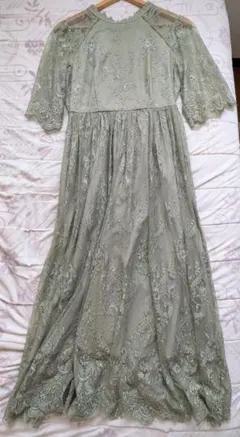 パーティードレス ライトモスグリーン