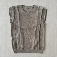 【新品・未使用】coca コカ サマーニット ベージュ　透かし編み