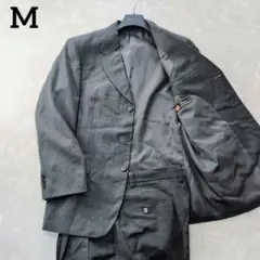 【美品】高級　カシミヤ　イタリア生地　ワイドシルエット　ヴィンテージ　グレー　M