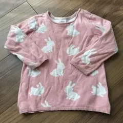 H&M ウサギ柄 長袖Tシャツ 80cm