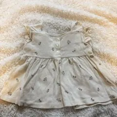mamaraku フリル付き花柄トップス　80