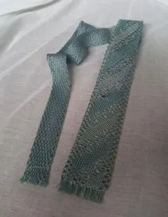 緑色のテクスチャーネクタイ 約140cm