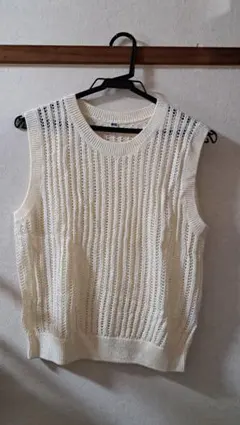 ユニクロ　メッシュクルーネックショートセーター