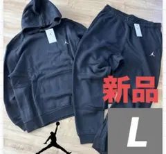 新品　ナイキ　ジョーダン　メンズ　スウェット　上下　ブラック　裏起毛　US L