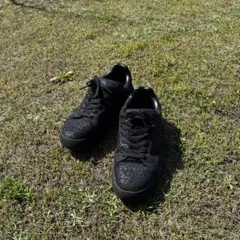 【26.5】ZARA グリッター スニーカー ブラック ラメ 厚底ハイブランド風