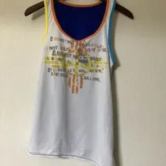 G-FIT タンク トップ Mサイズ ホワイト ブルーのサムネイル