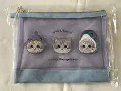 モフサンド　さめにゃん刺繍ポーチ(新品)