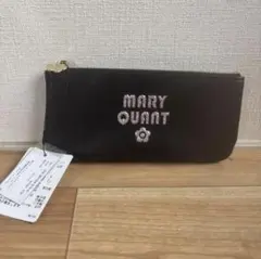 MARY QUANT グリッターレトロロゴ フラット ペンケース