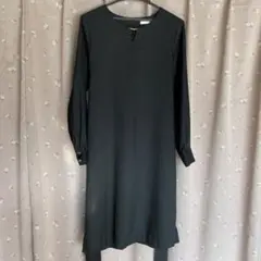 GLACIER ブラックワンピース裏地付き