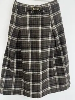 grove スカート ブラウン チェック柄