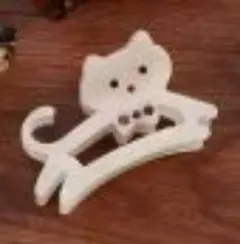 猫の形 レジン用クリップ ホワイト