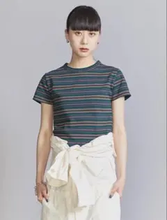 ビューティー&ユース ユナイテッドアローズ マルチボーダー ショート Tシャツのサムネイル
