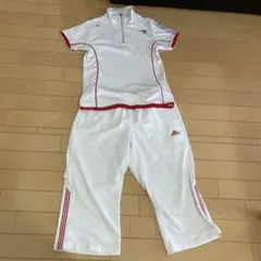 DIADORA adidasテニス ウェア 上下セット ホワイト レッド