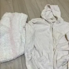 ジェラピケ　フード付きルームウェア F ホワイト