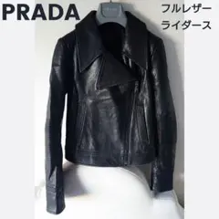 美品　レディース　PRADA 黒 レザージャケット　sサイズ Prada クロップド レザージャケット | ブラック | FARFETCH JP