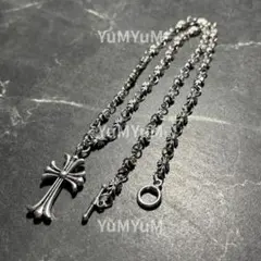 シルバー クロスペンダント ネックレス y2k グランジ メキシカンジュエリー