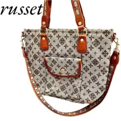 ラシット russet デニム ショルダーバッグ レザーチャームセット