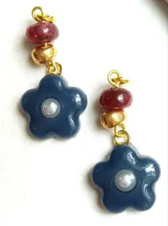 9445 フラワーレジン ルビー ハンドメイド パーツ