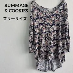 ♡美品♡一点ものRUMMAGE & COOKIES レディース花柄五分袖トップス