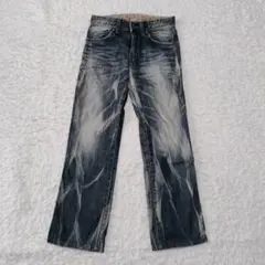 EDWIN BLUE TRIP 503 デニム 28 ヒゲ 色落ち加工 y2k