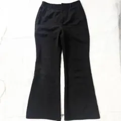 GU ジーユー黒 フレアパンツ レディース スラックス Lサイズ