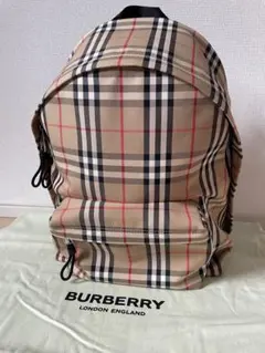 BURBERRY バーバリー バックパック ベージュ チェック リュック 最値下のサムネイル