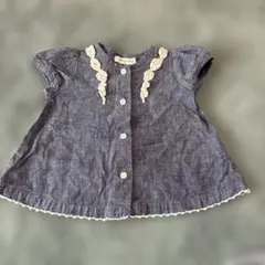 SENSE OF WONDER 半袖ブラウス 80 ダークブルー