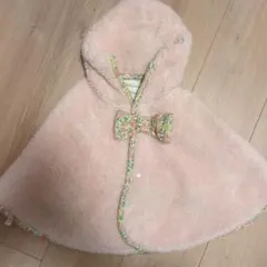 ブランシェス BRANSHES ベビーポンチョ ピンク